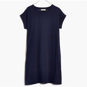MADEWELL plus organic cap sleeve tee dress in dark Baltic blue